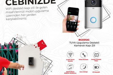 Tuya Mobil Uygulama Destekli Kameralı Kapı Zili